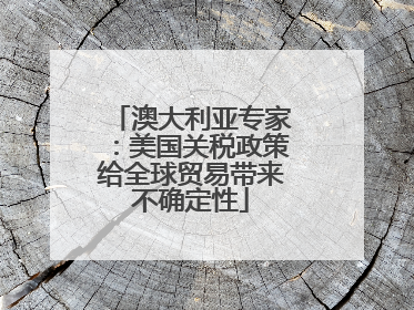 澳大利亚专家：美国关税政策给全球贸易带来不确定性